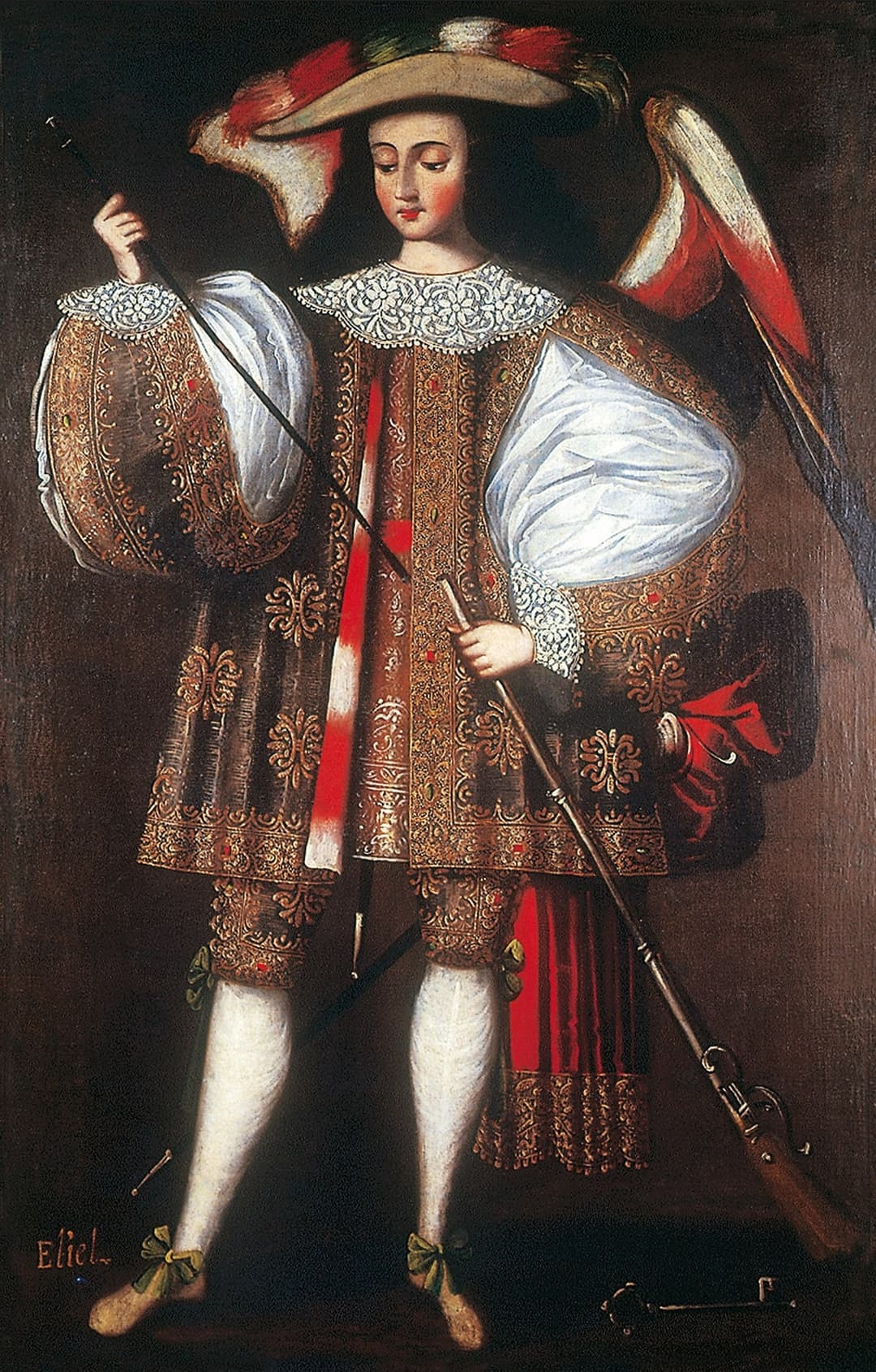 Archangel Eliel with Harquebus, Cusco School (anonymous)