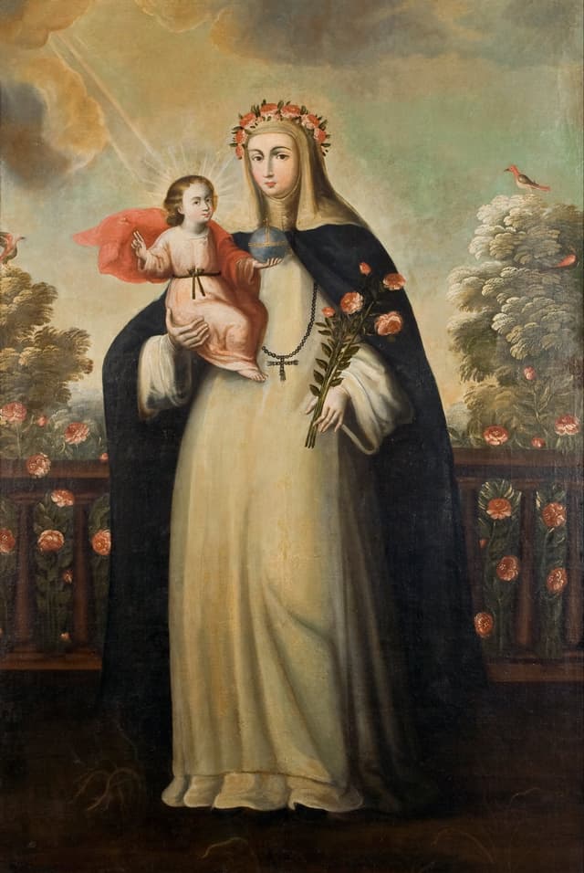 Saint Rose of Lima, with the Christ Child, Cusco School (anonymous)