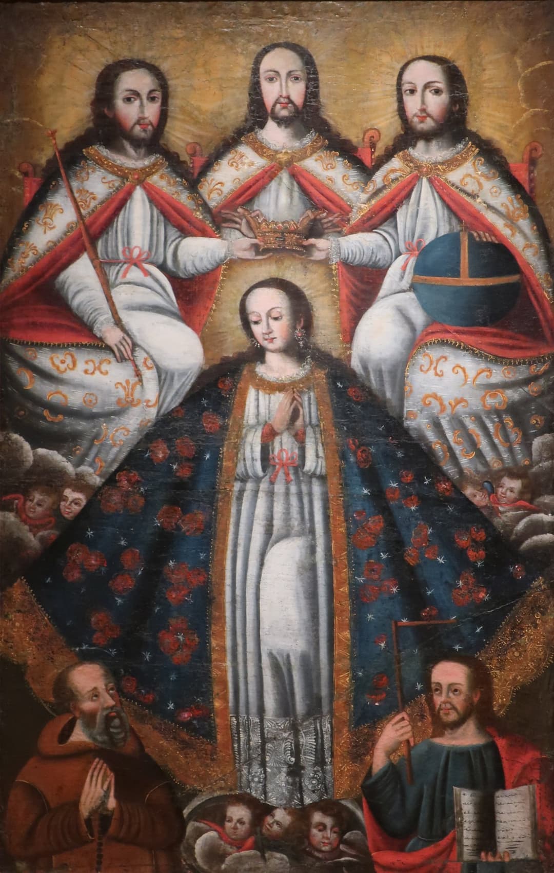 The Coronation of the Virgin by the Trinity, Cusco School (anonymous)