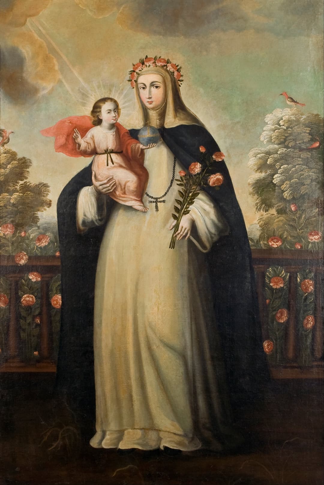 Saint Rose of Lima, with the Christ Child, Cusco School (anonymous)