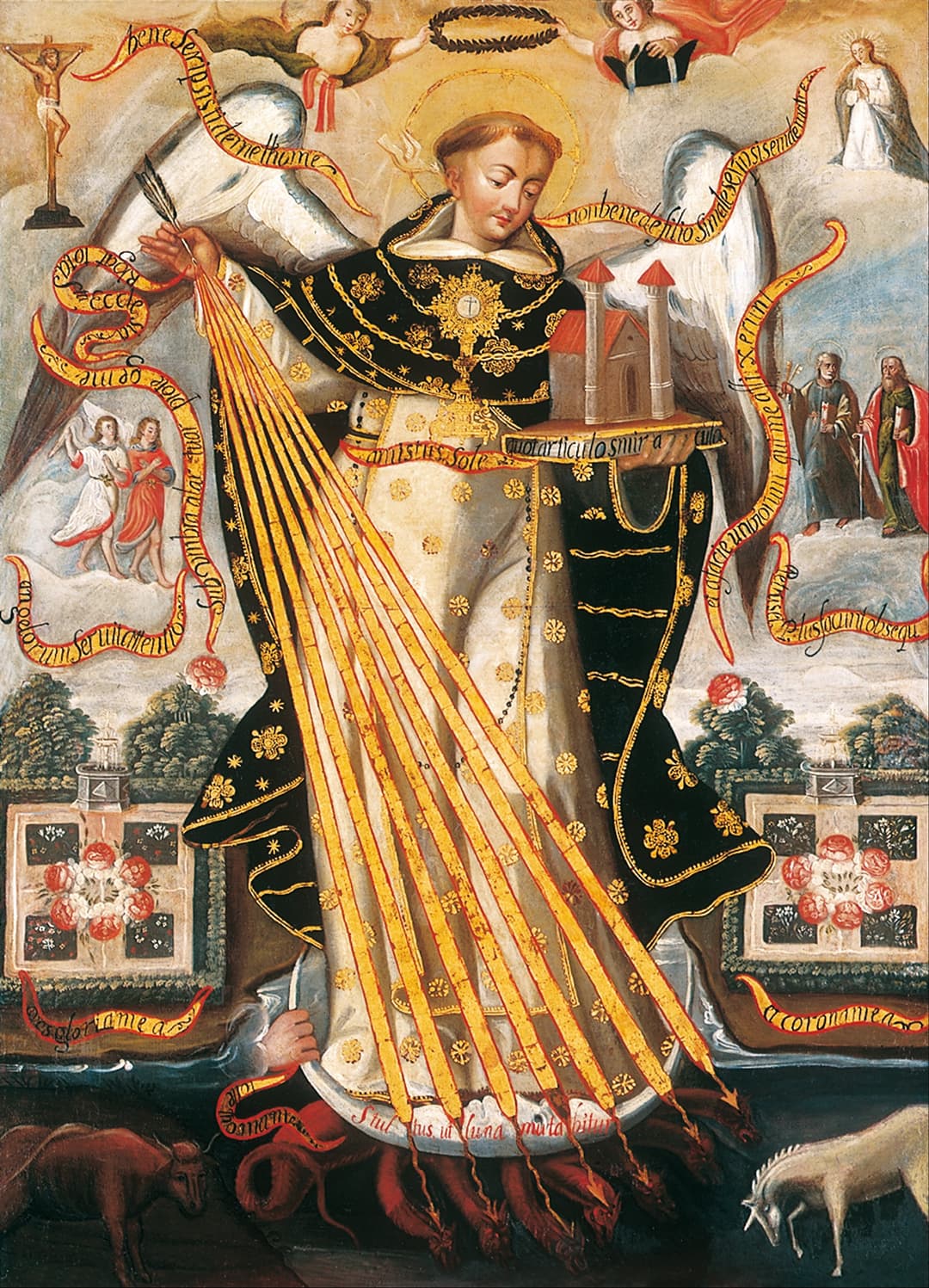 Saint Thomas Aquinas, Protector of the University of Cusco, Cusco School (anonymous)
